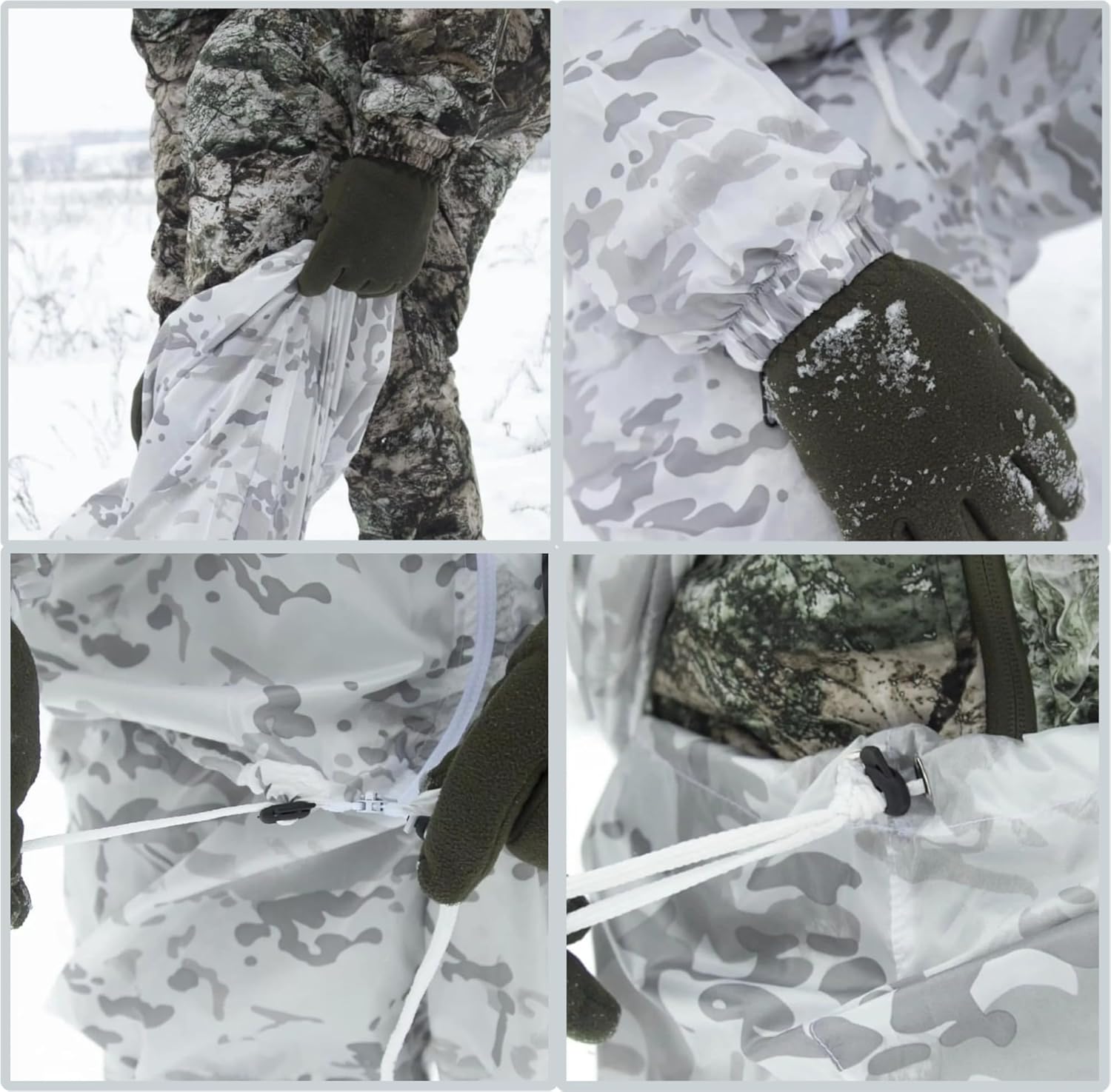 Multicam Alpine Tactical Suit for Winter Hunting Camouflage Clothing for Army Military Including Jacket, Pants, Pouch Suitable for Unisex (M/L/XL/XXL/XXXL)