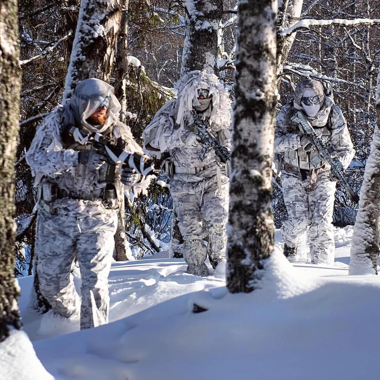 Multicam Alpine Tactical Suit for Winter Hunting Camouflage Clothing for Army Military Including Jacket, Pants, Pouch Suitable for Unisex (M/L/XL/XXL/XXXL)