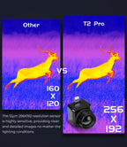 InfiRay T2 Pro Thermal Monocular for iPhone, Outdoor Night Vision Monocular, 25Hz Frame Rate, 13mm Focal Length, 13.6X10.2 FOV, Hot Spot Tracking