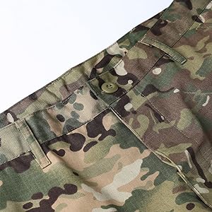 LANBAOSI Men's Tactical Jacket and Pants Military Hunting ACU Uniform 2PC Apparel Suit