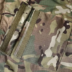 LANBAOSI Men's Tactical Jacket and Pants Military Hunting ACU Uniform 2PC Apparel Suit