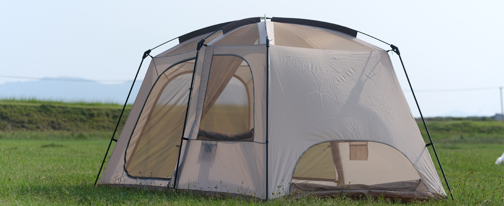 Vidalido 4-6 Person Camping Tent with 3 Door 2 Room Large Family Cabin Tents, Double Layer Waterproof Portable Glamping Tent, Big Tents for Outdoor Camping Hiking and Backpacking