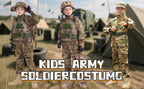 Klocerg Children's Army Special Forces Clothing Children's Camouflage Single Soldier Clothing Helmet Backpack Soldier Boy