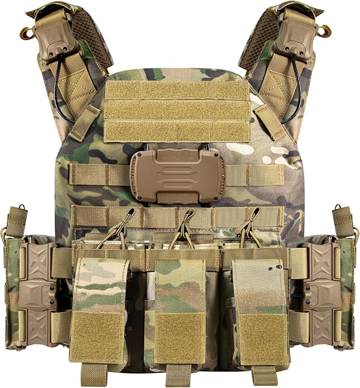 GFIRE Tactical Vest - Airsoft Lightweight Modular 3D Breathable Quick Release Vest, Adjustable Tactical Gear for Training