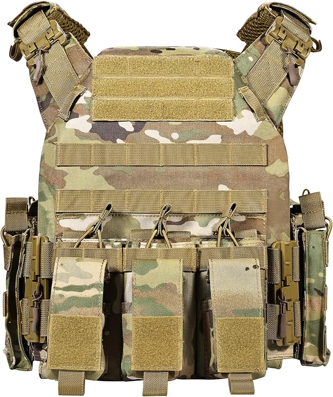 GFIRE Tactical Vest - Airsoft Lightweight Modular 3D Breathable Quick Release Vest, Adjustable Tactical Gear for Training