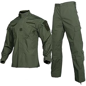 Men's Tactical Combat Jacket and Pant Set Ripstop Military Uniform Outdoor Hunting Paintball Airsoft Casual Clothes