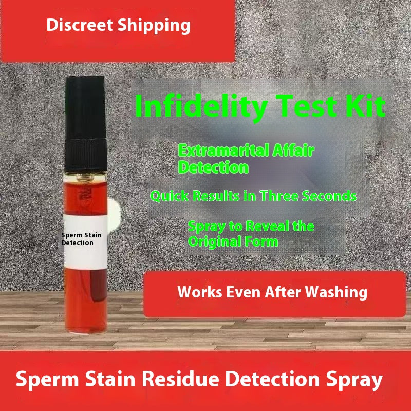 Semen detection spray reagent for semen testing page