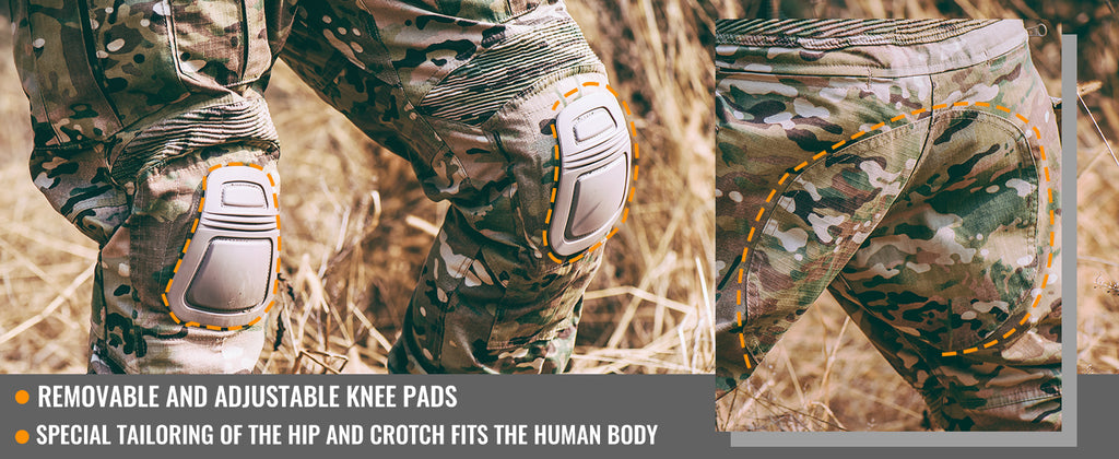 G3 Combat Suit Military Apparel Set Tactical Camouflage Clothing Hunting Uniform Paintball Gear with Knee Pads for Men