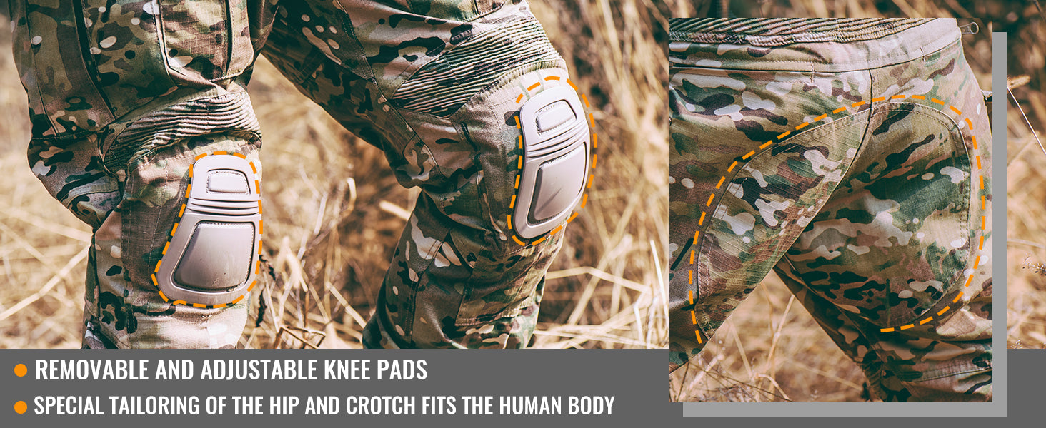 G3 Combat Suit Military Apparel Set Tactical Camouflage Clothing Hunting Uniform Paintball Gear with Knee Pads for Men