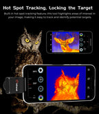 InfiRay T2 Pro Thermal Monocular for iPhone, Outdoor Night Vision Monocular, 25Hz Frame Rate, 13mm Focal Length, 13.6X10.2 FOV, Hot Spot Tracking