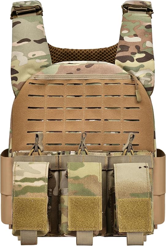 GFIRE Tactical Vest - Airsoft Lightweight Modular 3D Breathable Quick Release Vest, Adjustable Tactical Gear for Training