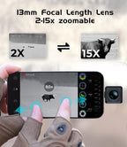 InfiRay T2 Pro Thermal Monocular for iPhone, Outdoor Night Vision Monocular, 25Hz Frame Rate, 13mm Focal Length, 13.6X10.2 FOV, Hot Spot Tracking