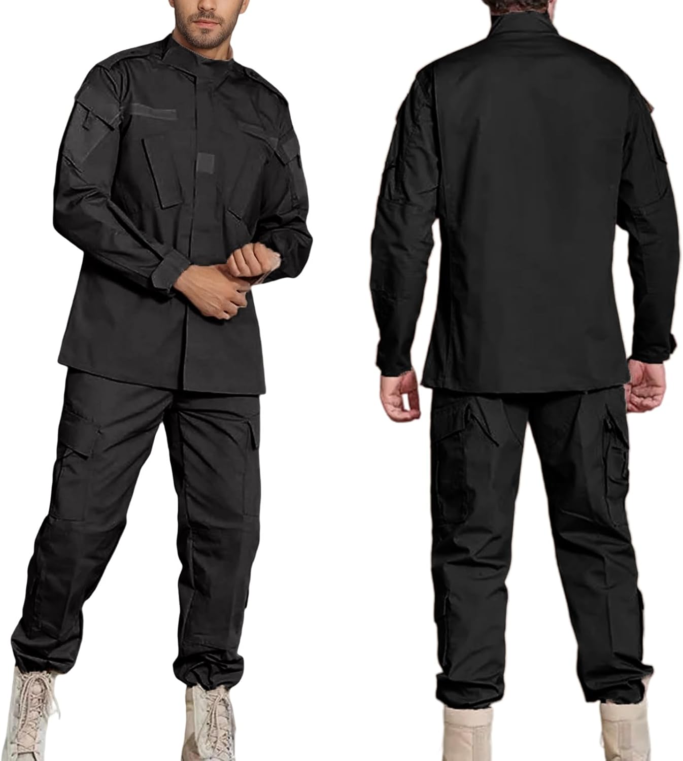 Men's Tactical Combat Jacket and Pant Set Ripstop Military Uniform Outdoor Hunting Paintball Airsoft Casual Clothes