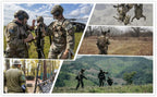 LANBAOSI Men's Tactical Jacket and Pants Military Hunting ACU Uniform 2PC Apparel Suit