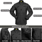 Men's Tactical Combat Jacket and Pant Set Ripstop Military Uniform Outdoor Hunting Paintball Airsoft Casual Clothes