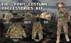 Klocerg Children's Army Special Forces Clothing Children's Camouflage Single Soldier Clothing Helmet Backpack Soldier Boy
