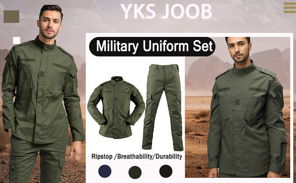 Men's Tactical Combat Jacket and Pant Set Ripstop Military Uniform Outdoor Hunting Paintball Airsoft Casual Clothes