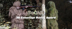 DoCred 5 in 1 Ghillie Suit, 3D Camouflage Hunting Apparel w/Jacket, Pants, Hood, Carry Bag for Adults/Youth, S/M/L/XL/XXL