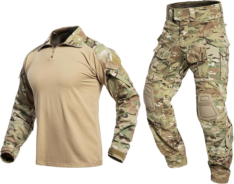 G3 Combat Suit Military Apparel Set Tactical Camouflage Clothing Hunting Uniform Paintball Gear with Knee Pads for Men