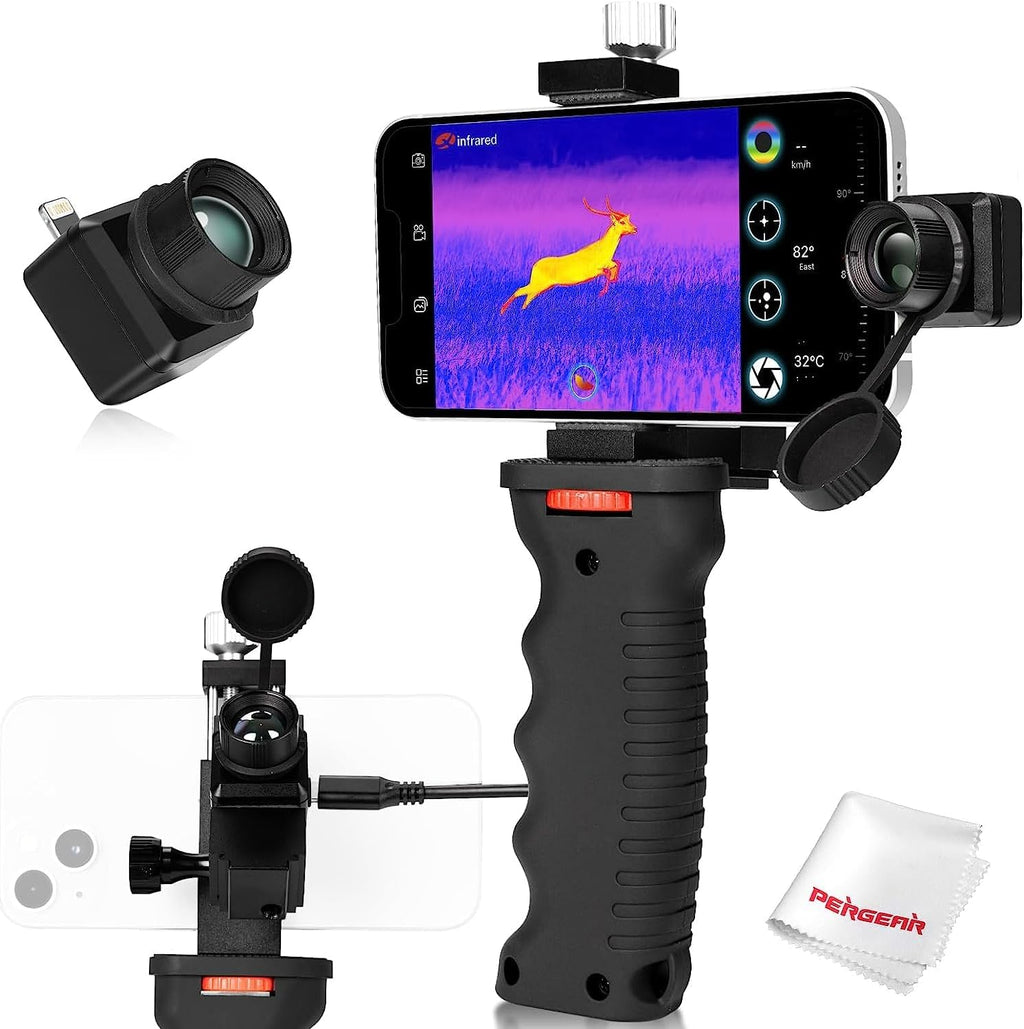 InfiRay T2 Pro Thermal Monocular for iPhone, Outdoor Night Vision Monocular, 25Hz Frame Rate, 13mm Focal Length, 13.6X10.2 FOV, Hot Spot Tracking