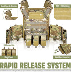 GFIRE Tactical Vest - Airsoft Lightweight Modular 3D Breathable Quick Release Vest, Adjustable Tactical Gear for Training