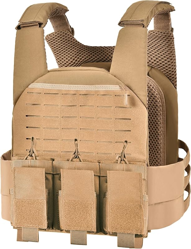 GFIRE Tactical Vest - Airsoft Lightweight Modular 3D Breathable Quick Release Vest, Adjustable Tactical Gear for Training